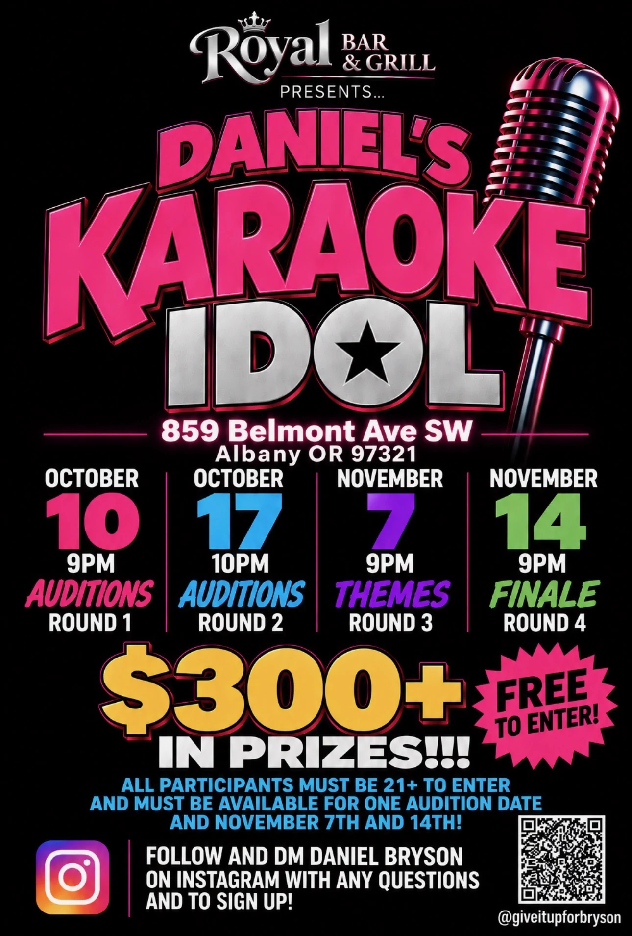 Daniel's Karaoke Idol poster